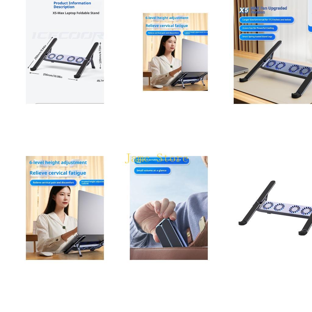Laptop Cooling Pad - LX0B Pendingin Laptop Aluminium Tenang Desain