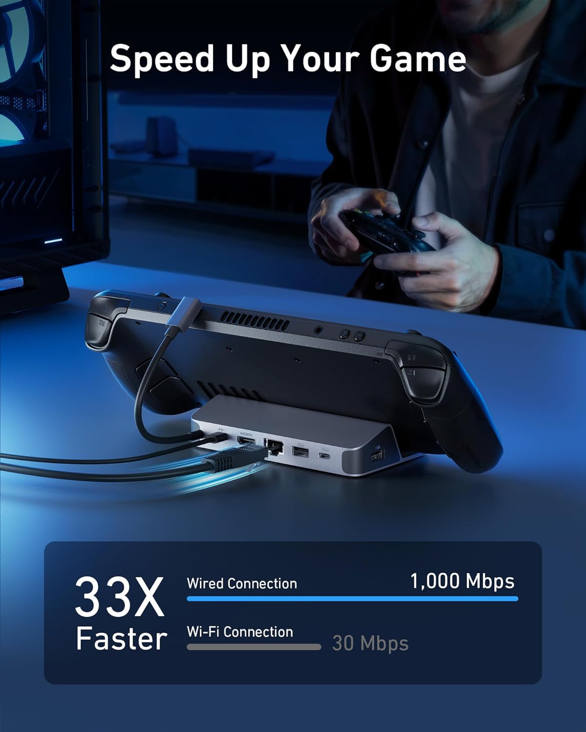 Usb Hub - Stasiun Pengisian Daya Anker untuk Steam