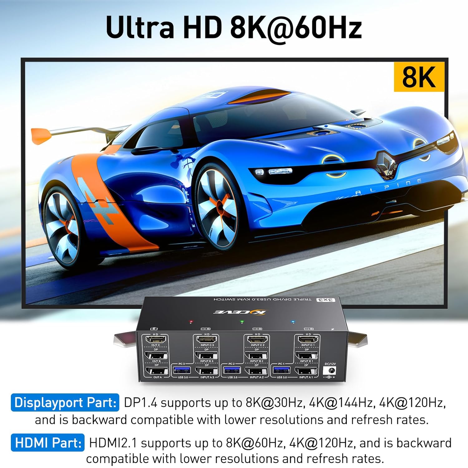 KVM Switch HDMI USB 3.0 KCEVE  - Hdmi Cable ulasan dan harga
