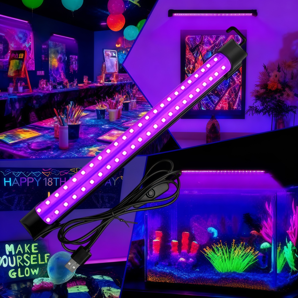 Lampu Hitam LED UV 5W/10W USB, - Usb Hub ulasan dan harga